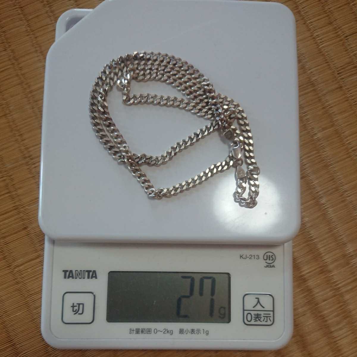 送料込み シルバー喜平ネックレス 925 シルバーネックレス 銀 60cm