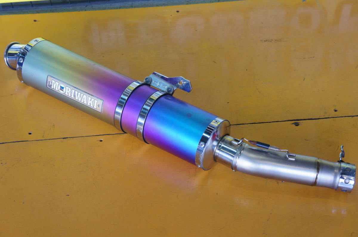 ☆モリワキ スリップオン マフラー サイレンサー JMCA 00719181 ホンダ CB1300 スーパーフォア SC54 純正 エキマニ用 中古 MORIWAKI HONDA