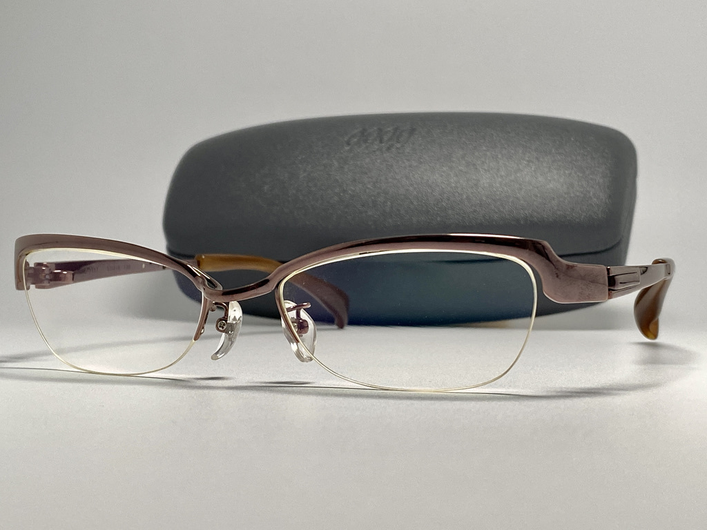 999.9フォーナインズ メタルフレームS-315T ブラウン 度付きレンズ  