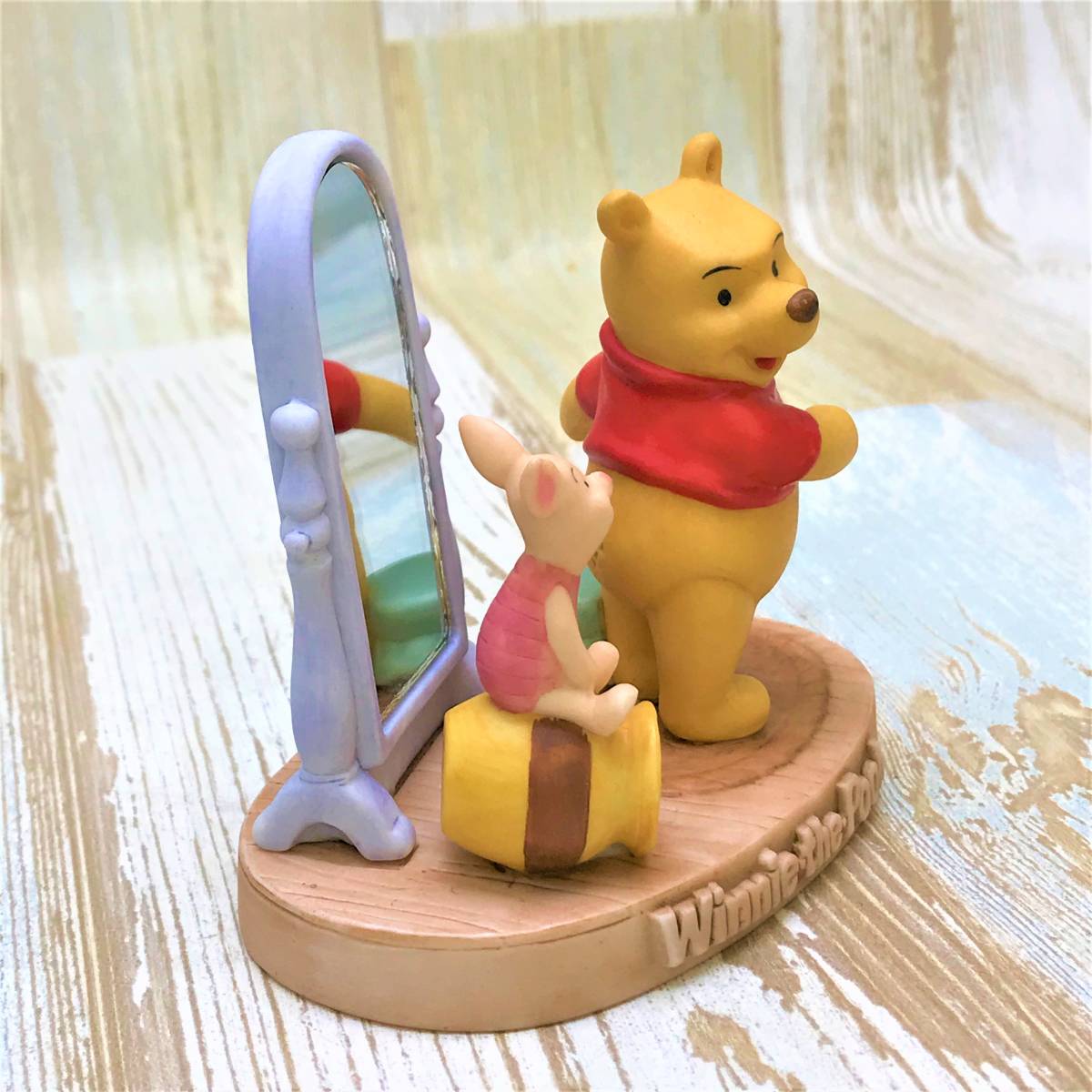 レア☆くまのプーさん ピグレット 鏡 Winnie the Pooh 陶器製 