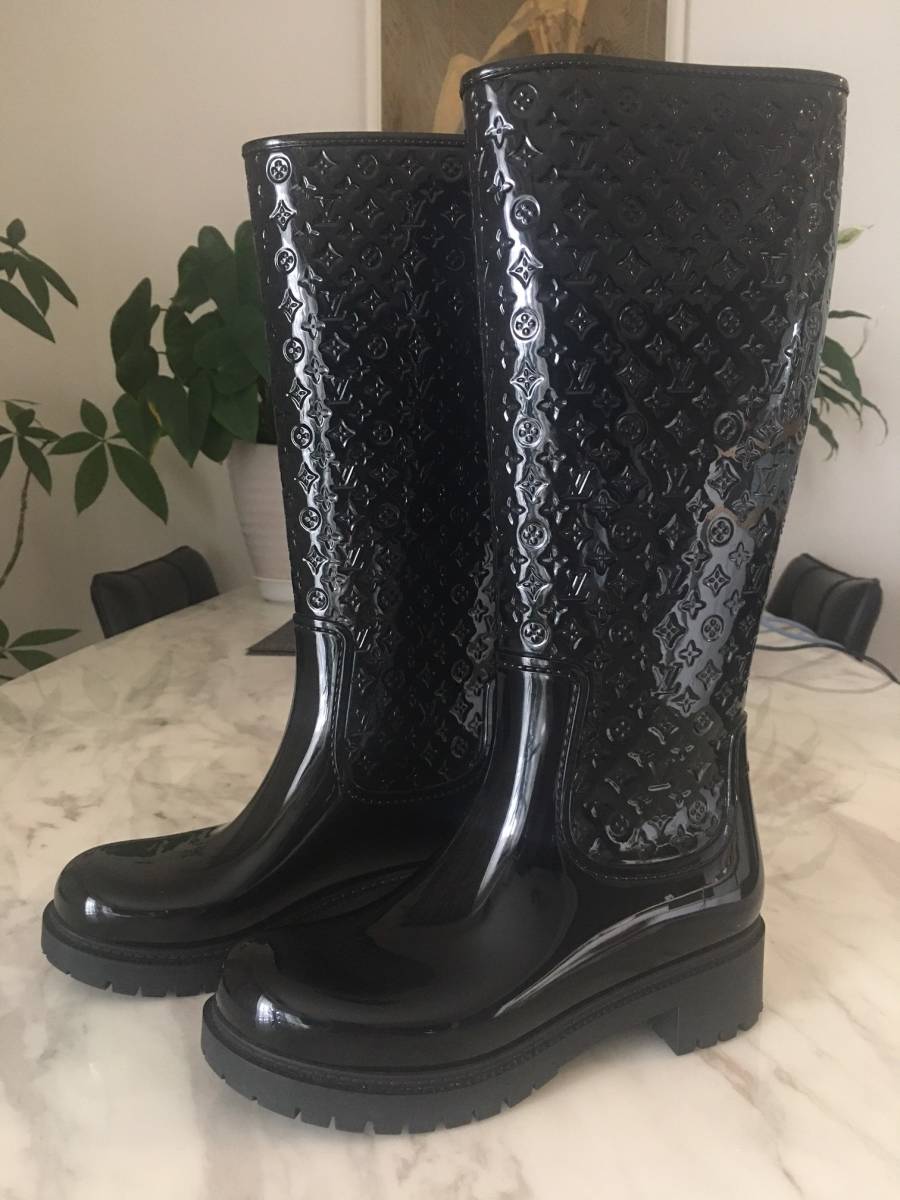 LOUIS VUITTON モノグラム柄レインブーツ（36サイズ）