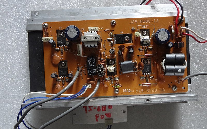 TS-680受信専用機に改造 : TS-680 JF3DRIの気ままな出来事 PLLアンロック他: S KENWOOD TS-680 のPOW基板
