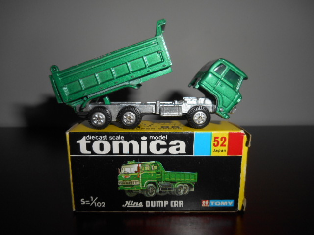 トミカ・黒箱52・日野ダンプカー（旧ホイール）！！！ トミカ 日野
