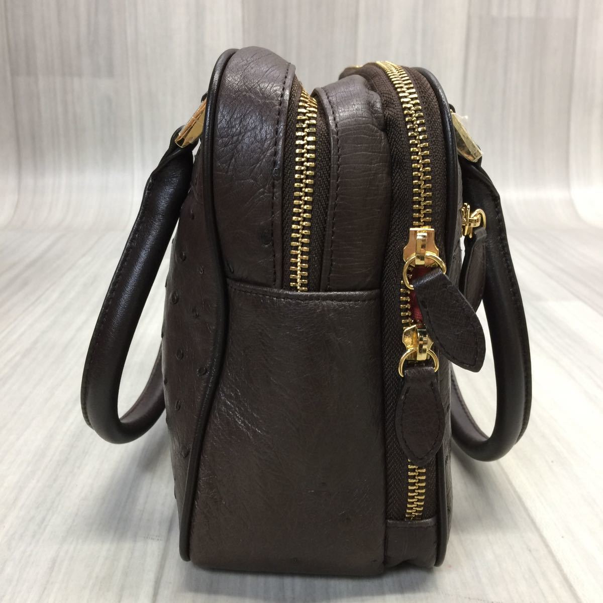 新品未使用】Falchi New York ファルチニューヨーク オーストリッチ 