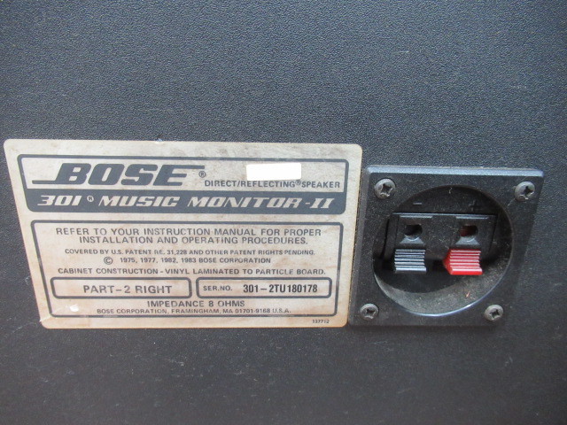 S7463.2 BOSE ボーズ 301 ミュージックモニター Ⅱスピーカー R L ペア ブラック(スピーカー本体)｜売買されたオークション ...
