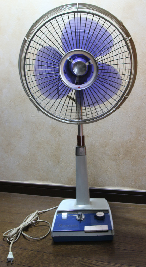 扇風機 30cm お座敷扇 三菱 Ace 昭和レトロ エース 緑羽根 R30-W5 R30