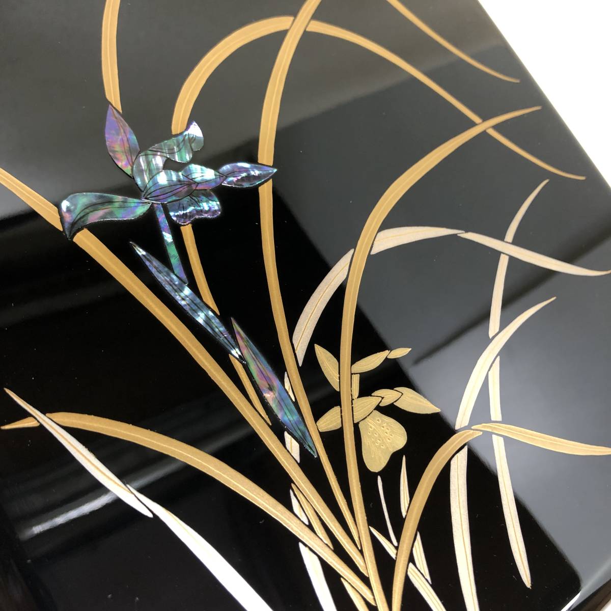 平安象彦 螺鈿花蒔絵 手文庫 文箱 手許箱 30cm 共箱】