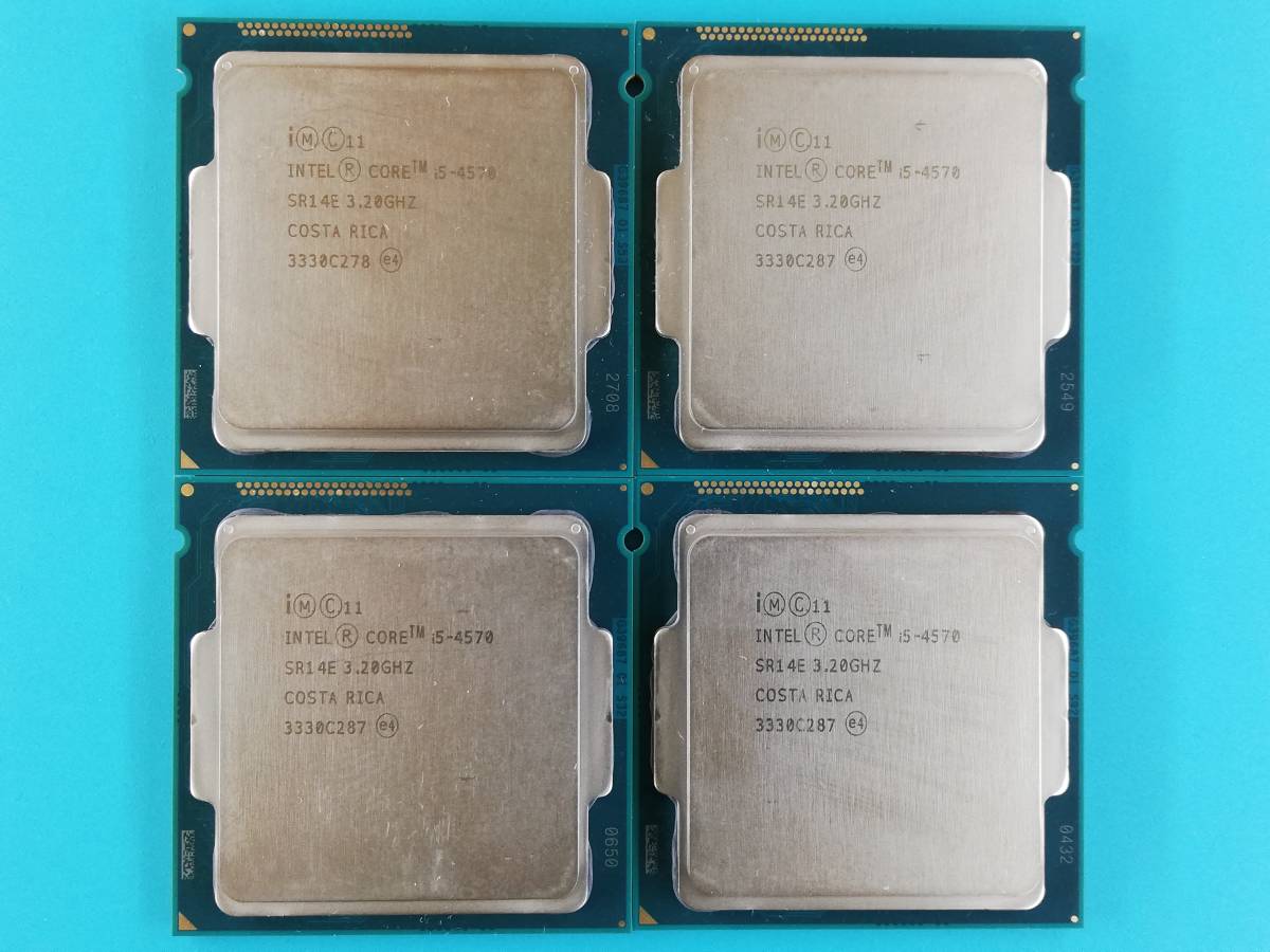 Intel Core i5 4570 4個セット 動作未確認※動作品から抜き取り 89020180615