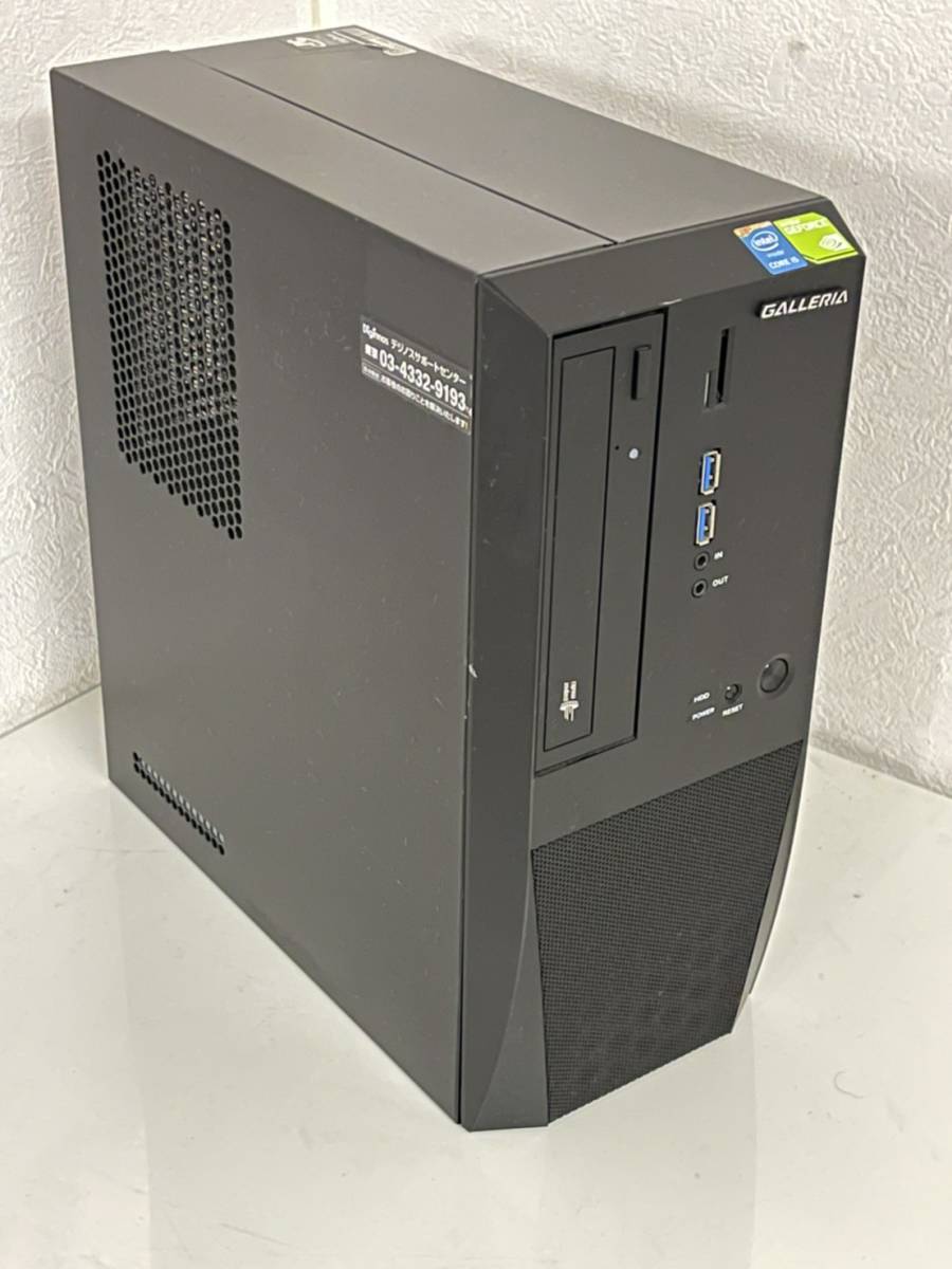 GALLERIA デスクトップPC 　中古PC Core i5-4590/ GTX750Ti / 16GB メモリ/ Window 10 Pro