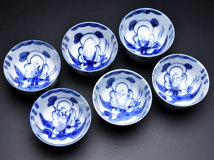 煎茶道具 京焼 急須 青 煎茶器セット [東山堂 【 倣青木 木米（聾