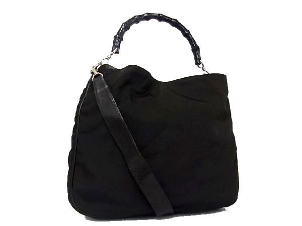 100%新品，人気 1円 GUCCI グッチ 001 1577 2123 バンブー ナイロン 2WAY ハンドバッグ ショルダー 斜め掛け レディース ブラック系 N7456fN(バンブーライン)｜売買されたオークション情報、yahooの商品情報をアーカイ かばん、バッグ