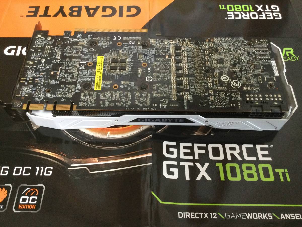 ジャンク Geforce GTX1080Ti 11GB(GDDR5X) 箱保証シール付き GPUグラボ