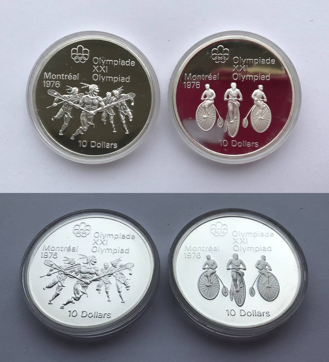 1976年オリンピック  プルーフセット　銀貨 カナダ】モントリオールオリンピック記念 プルーフセット 4枚組 1976