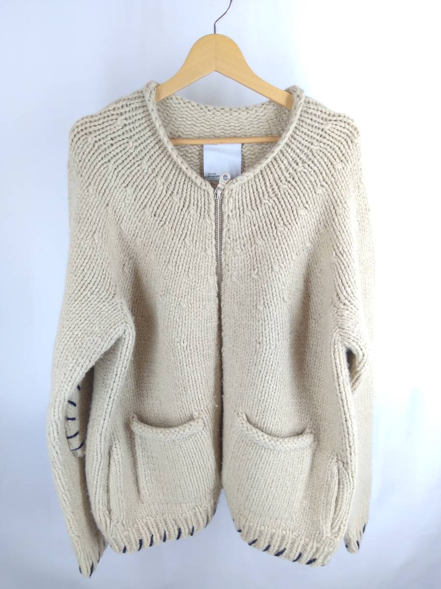 ☆ ALONE アローン カウチンニットカーディガン 19AW ジップアップ 