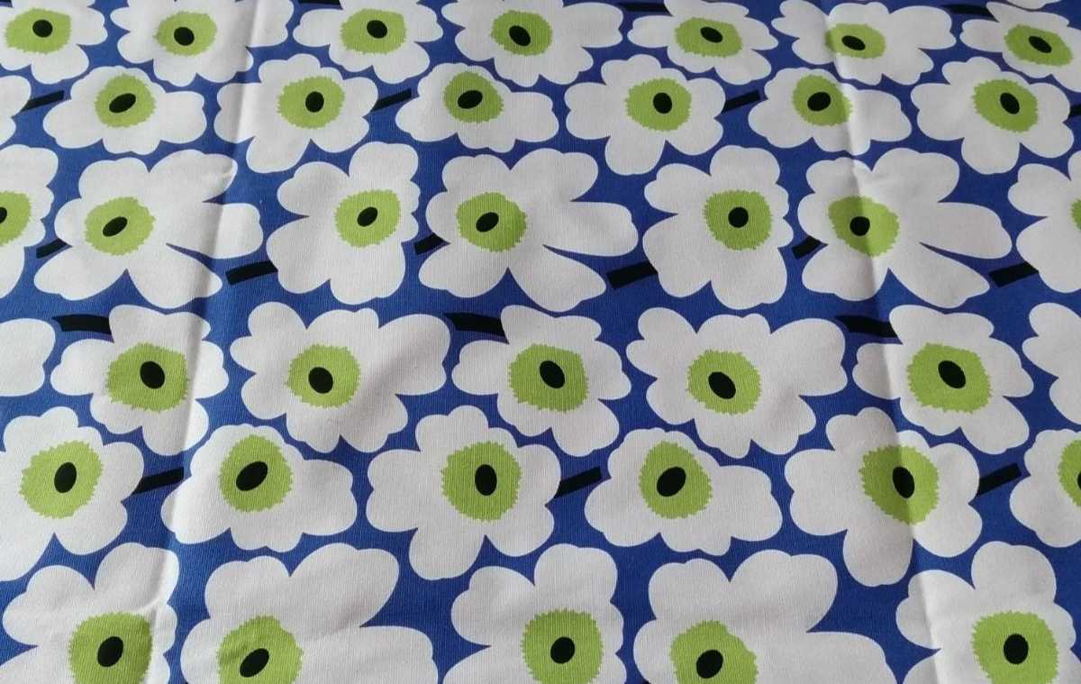 ☆マリメッコ☆135/85 Marimekko キャンバス生地 布生地 はぎれ 青ウニ 