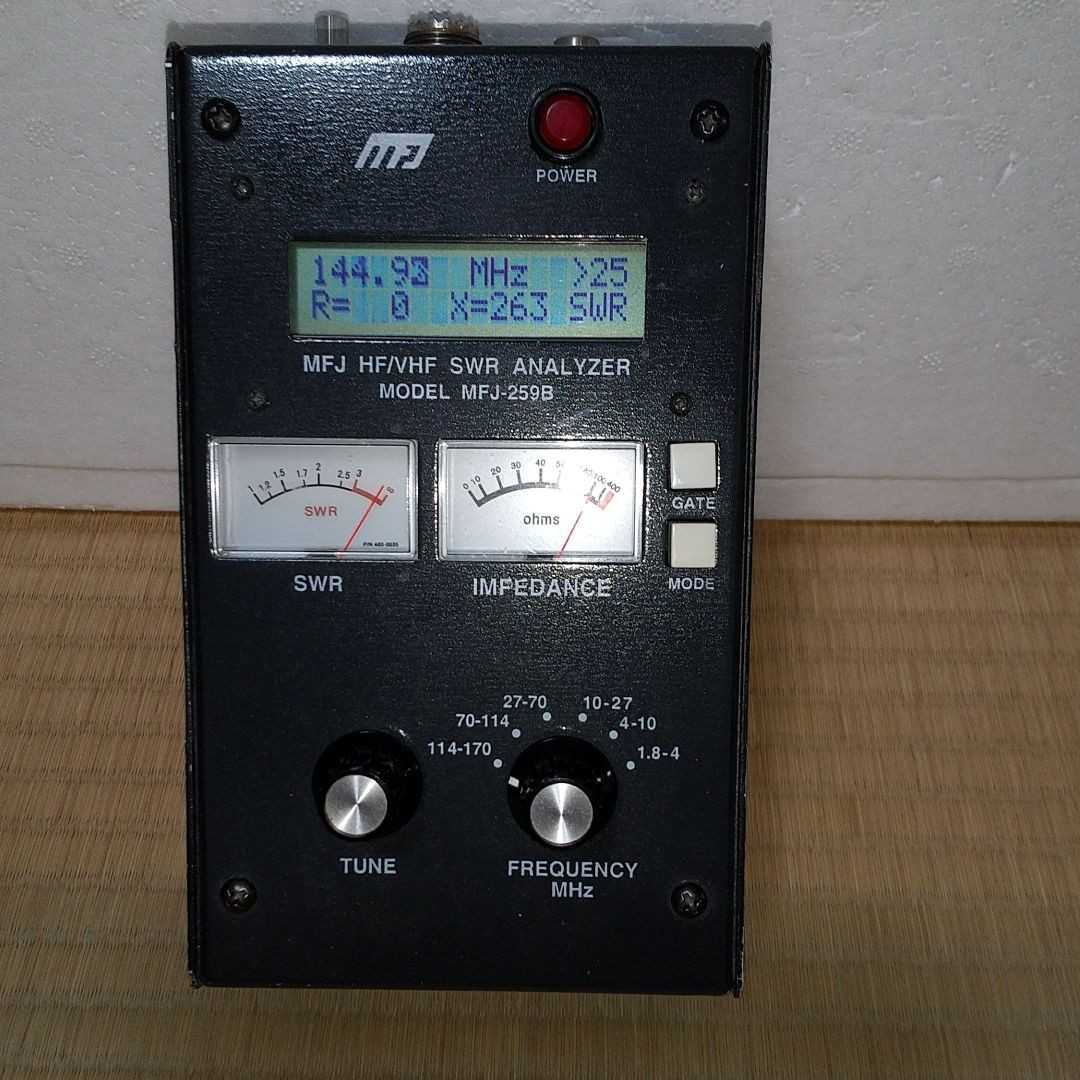 JACOMアナライザー　MFJ-259B SWRメーター MFJ-259B アンテナアナライザー MFJ SWR計 1.8MHz〜170MHz 取説・元箱 HF