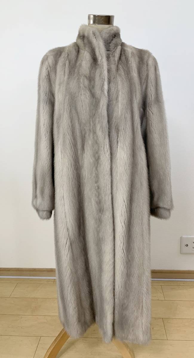 総丈115㎝ サファイアミンク ロング丈 ファーコート リアルファー 本