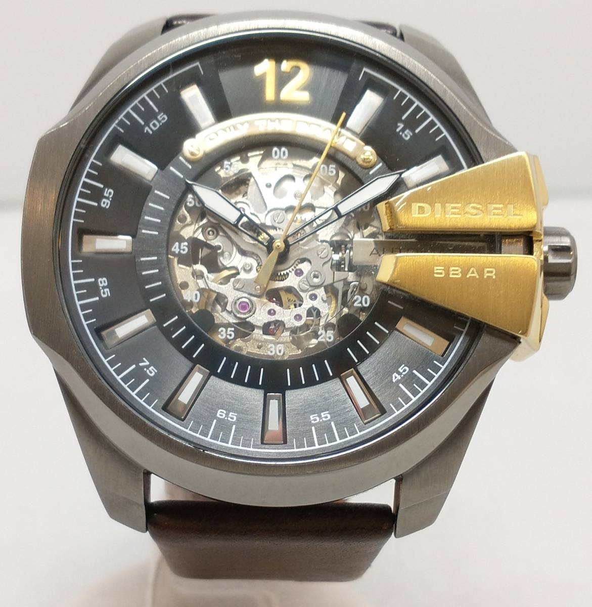 遊*人様 [希少]DIESEL 自動巻き時計 [ジャンク]　DZ-9017 DIESEL ディーゼル 裏スケ 自動巻き メンズ 腕時計 DZ 9017 稼働