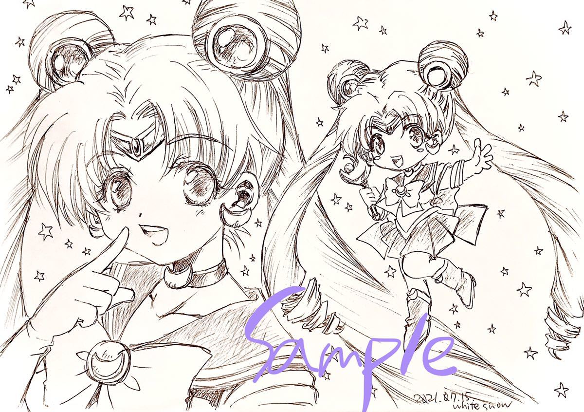 セーラームーン 月野うさぎ 直筆 手描きイラスト B5サイズコピー用紙 ボールペン画 ラフ画 同人 ファンアート 手描きイラスト 売買されたオークション情報 Yahooの商品情報をアーカイブ公開 オークファン Aucfan Com