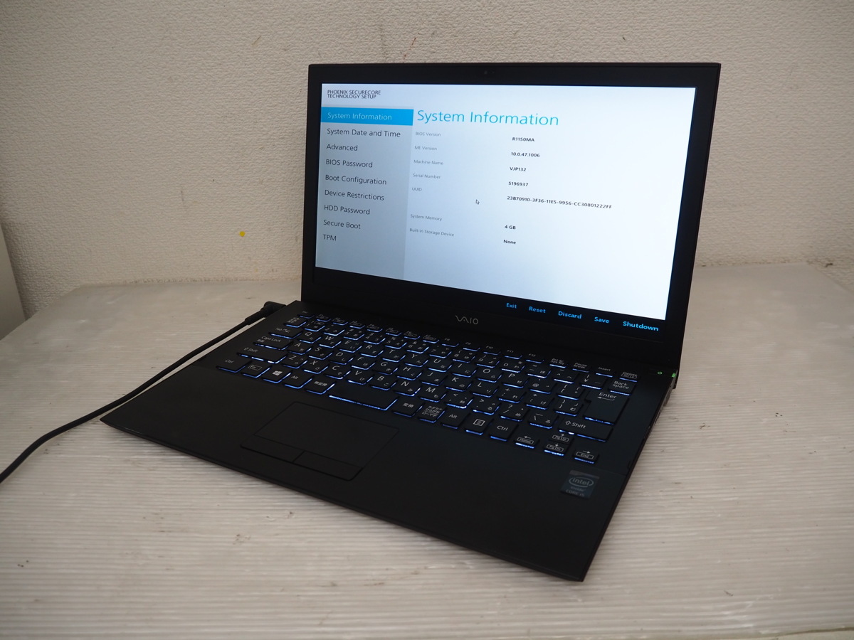 i5 VAIO Core Pro 0 (VJP132) Used]SONY SONY 4GB 5200U⁄8GB⁄SSD128GB 