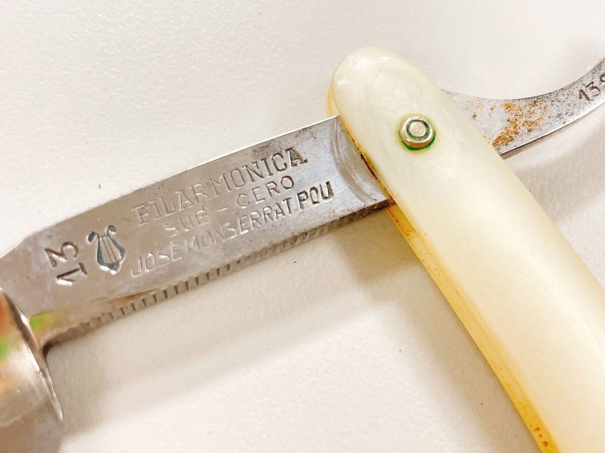 06な170 理容 西洋剃刀 剃刀 カミソリ FILARMONICA フィラルモニカ