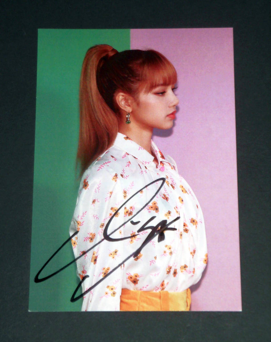 blackpink リサ　サイン　直筆　公式トレカ blackpink summer diary 4+1 POPUP リサ トレカ blackpink summer