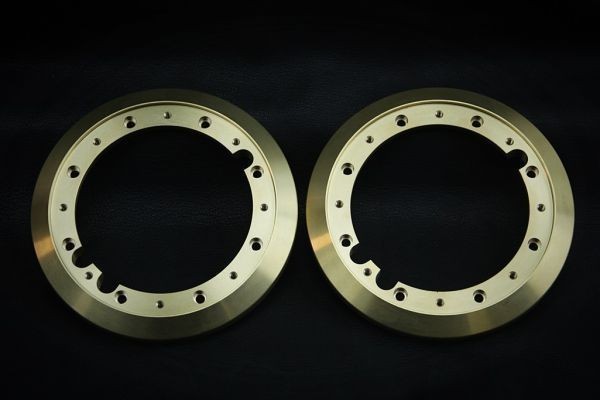 五*場様 真鍮アダプターリング　バッフル　FOSTEX形状　特注　希少 真鍮製 アダプターリング 1ペア ☆特注品 FOSTEX形状 FE108ES⁄2 P-108