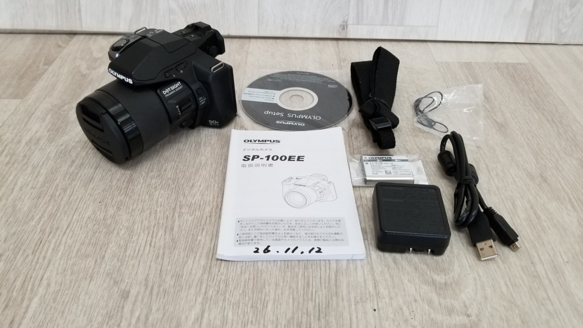 071D54■OLYMPUS 　デジタルカメラ STYLUS SP-100EE 動作品 付属品あり■