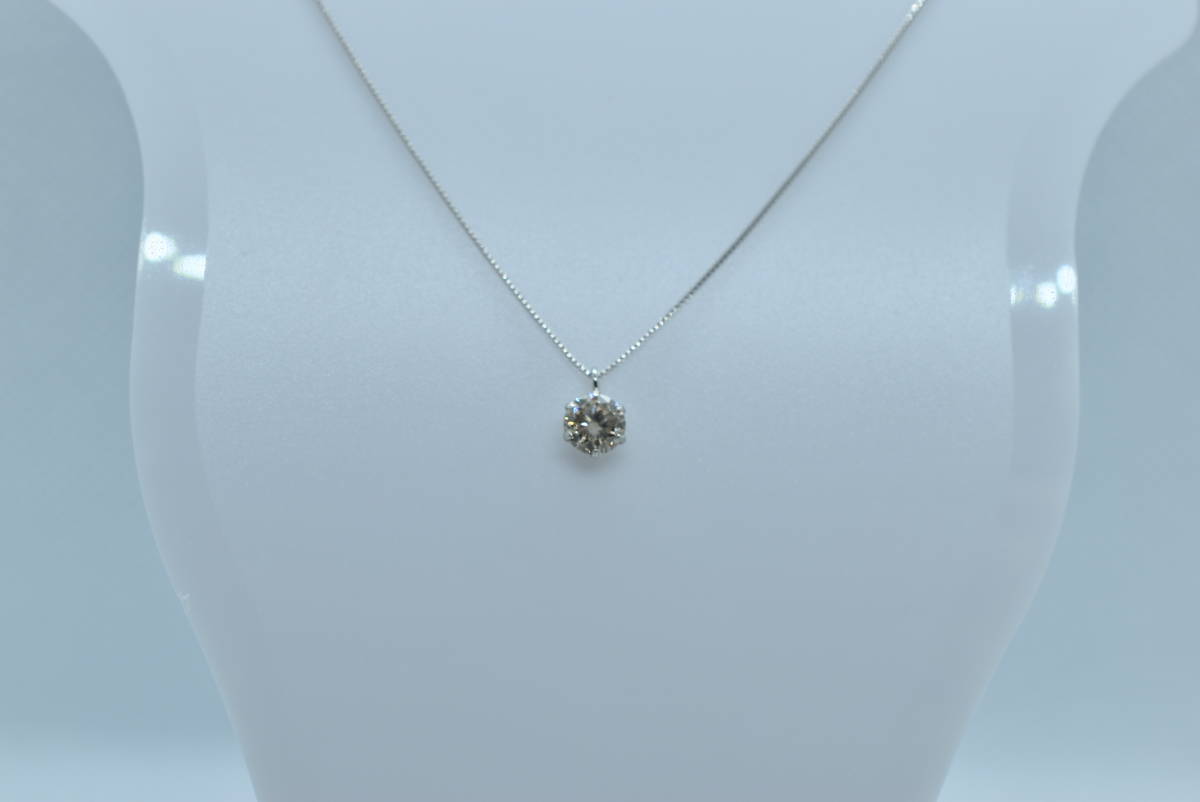 ☆極美品 Pt900/Pt850 ダイアモンド ペンダントネックレス D0.40ct 1g☆