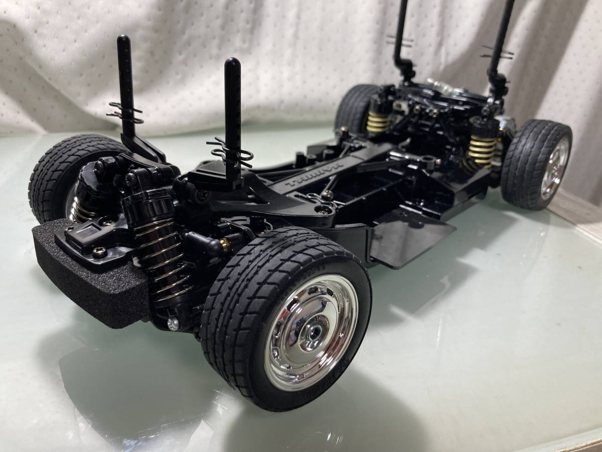 中古】 タミヤ M06 PROシャーシー？ スペアパーツ等付き 自動車 組立