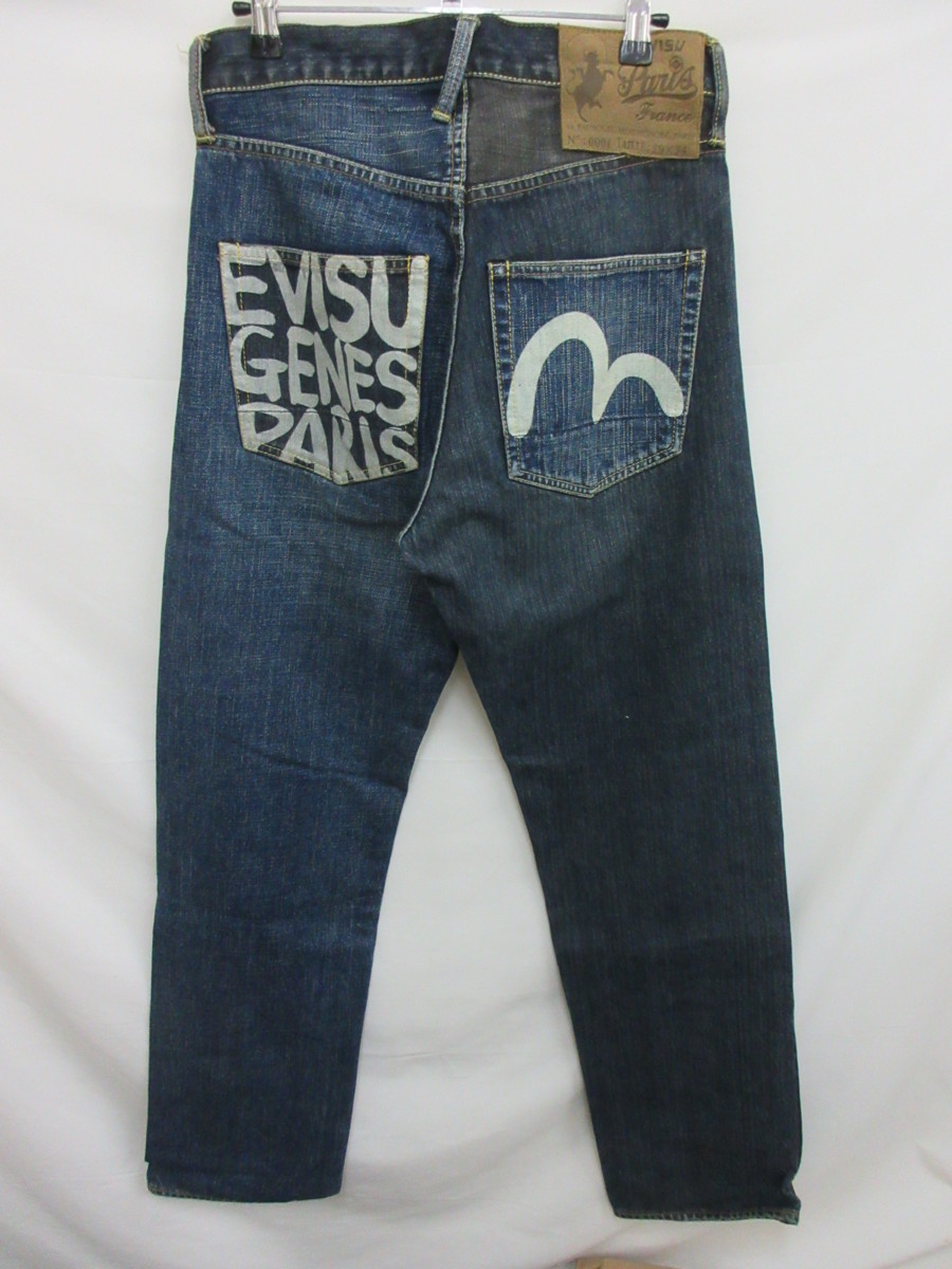 エヴィス EVISU Paris 0001 ユーロ デニムパンツ カモメ サイズ29×34 