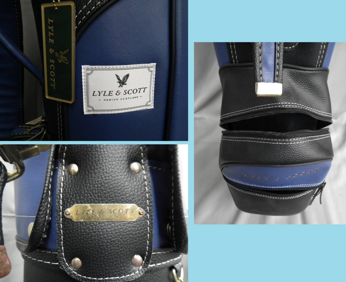 Lyle & Scott ゴルフ キャディバッグ ブラック LYLE & SCOTT ライルアンドスコット キャディバッグ ゴルフバッグ