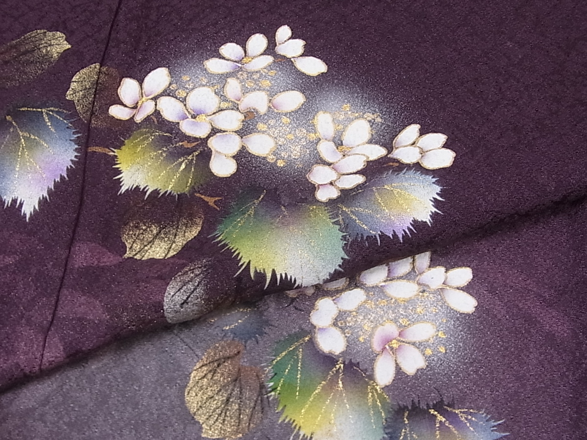 花美人□和紙染染色作家・植村彩弘 訪問着 枝花文 暈