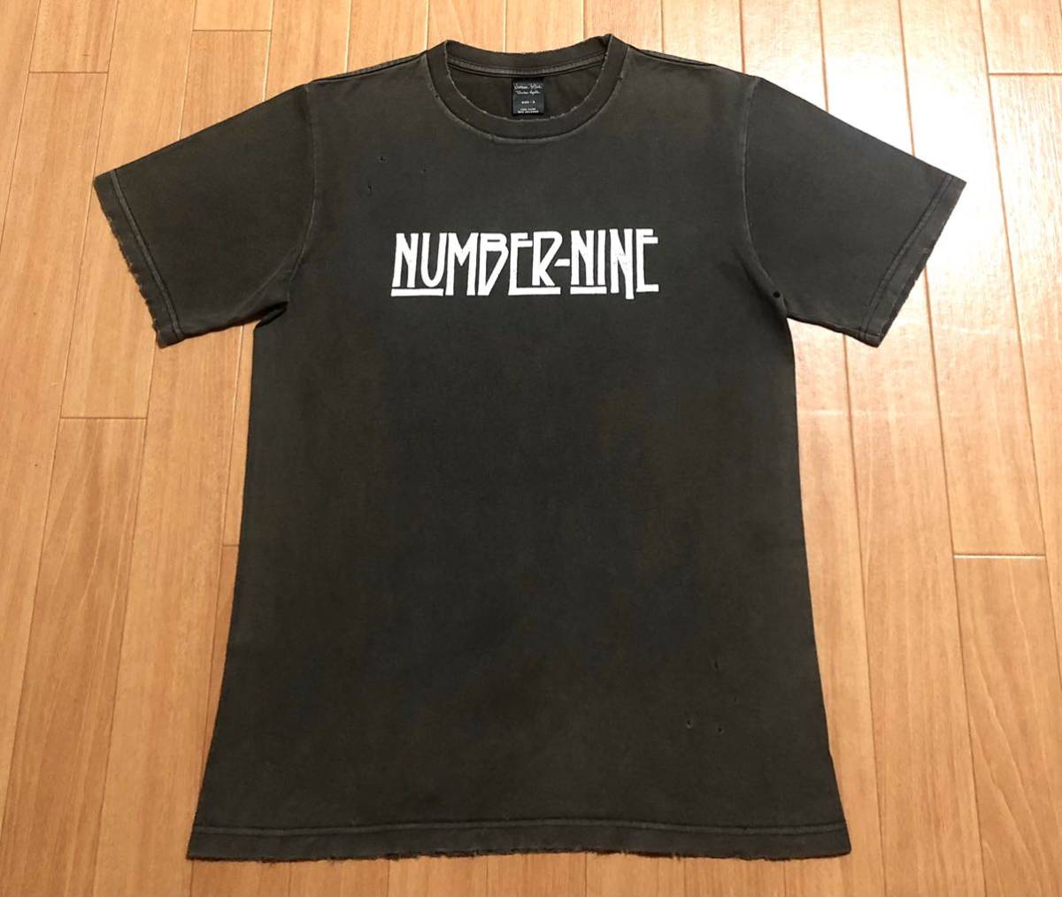 NUMBER (N)INE 04aw give期 グランジロゴ Tシャツ 散弾銃穴 ダメージ 