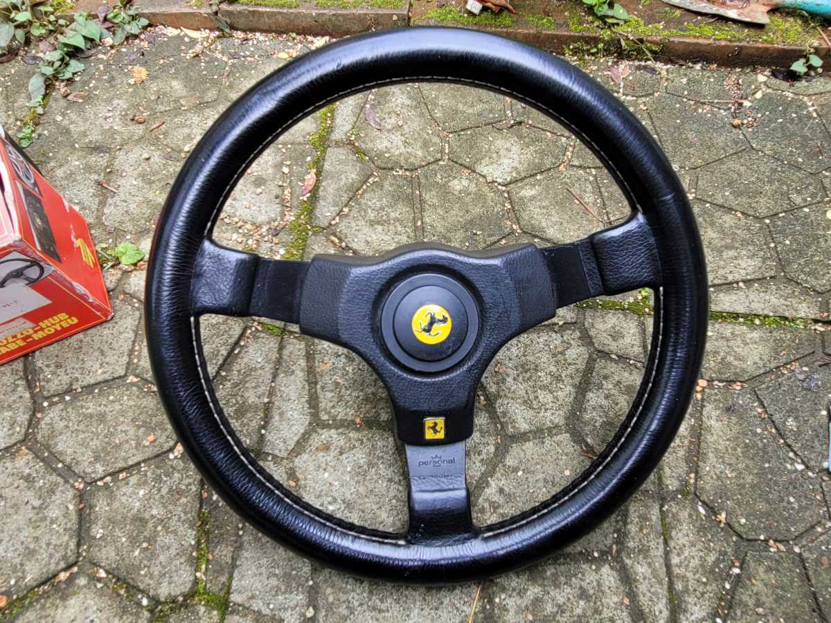 パーソナル レザーステアリング 0 5パイ 中古良品 フェラーリF1