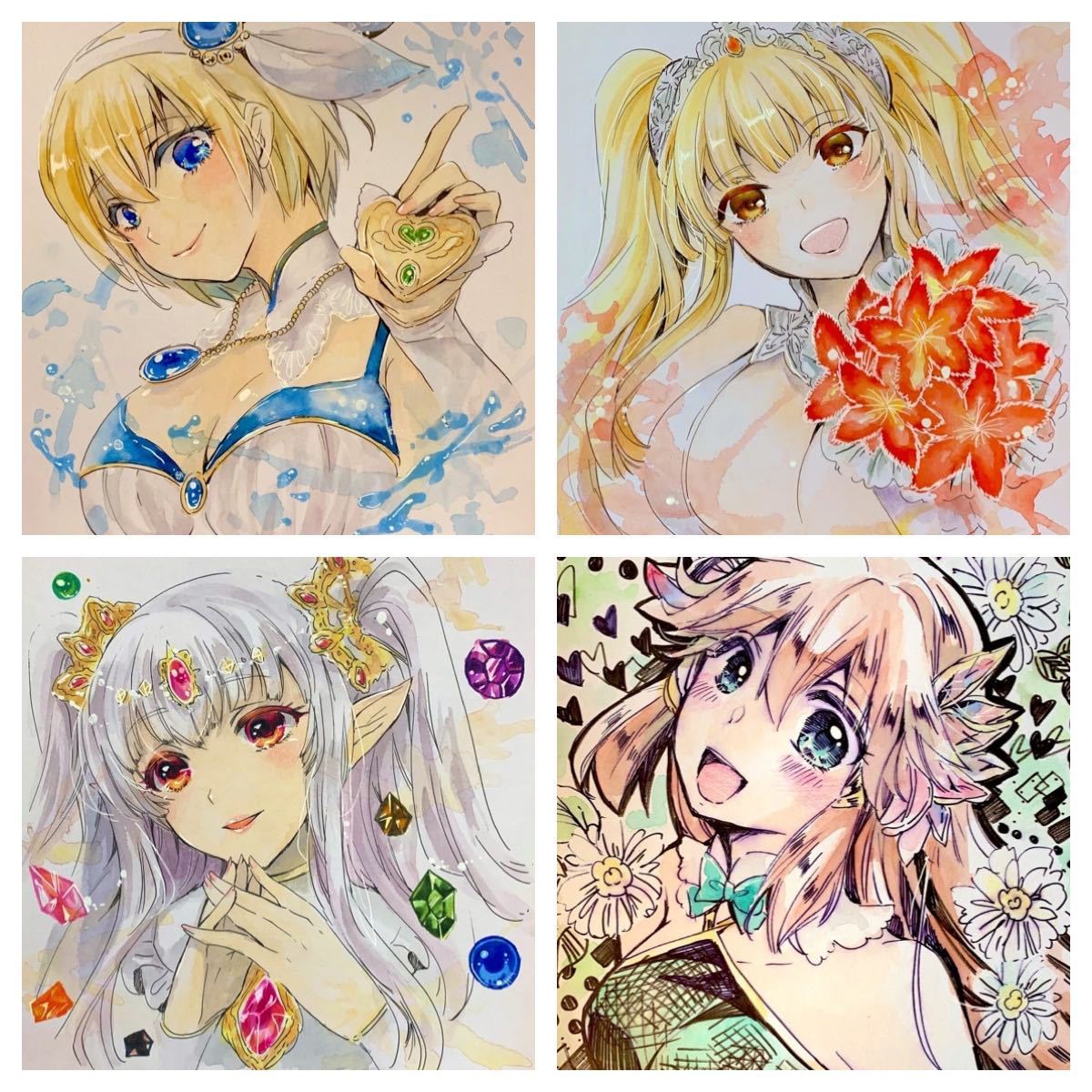 16 フルカラー水彩 簡易リクエスト ご依頼絵 オーダー色紙 直筆イラスト 版権創作 手描きイラスト 同人 手描きイラスト 売買されたオークション情報 Yahooの商品情報をアーカイブ公開 オークファン Aucfan Com