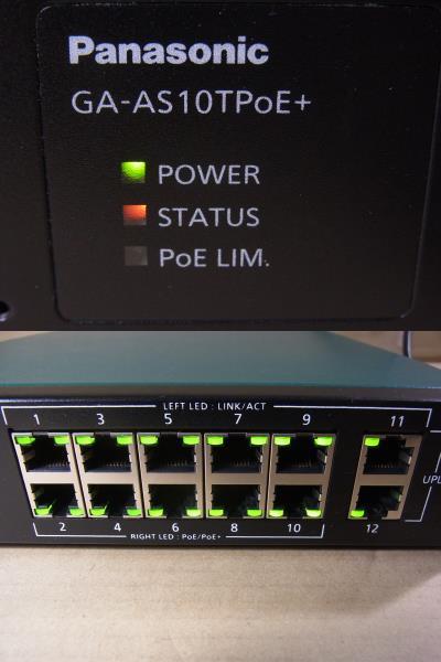 中古品)Panasonic GA-AS10TPoE+ スイッチングハブ 本体 Panasonic