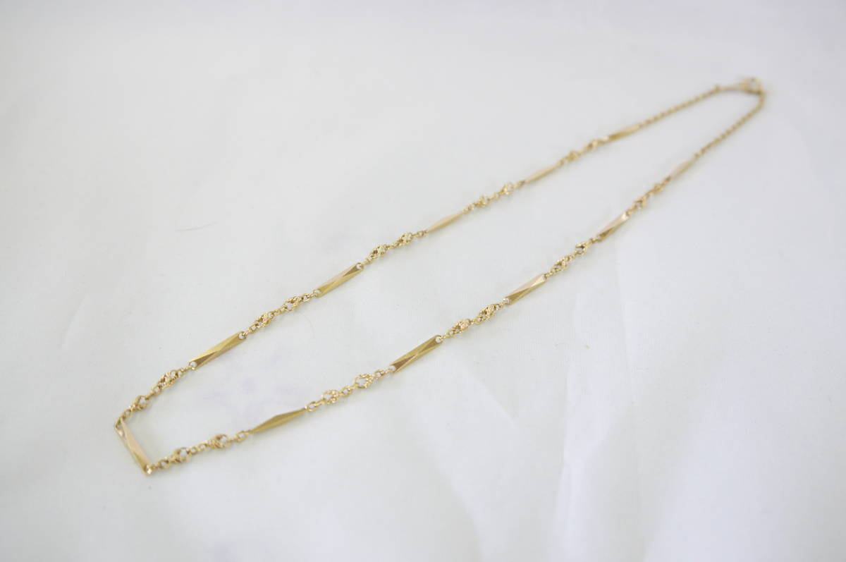 ★K18【 4.32g 40cm】USED/中古★造幣局刻印有り★18金無垢★ネックレス★送料無料