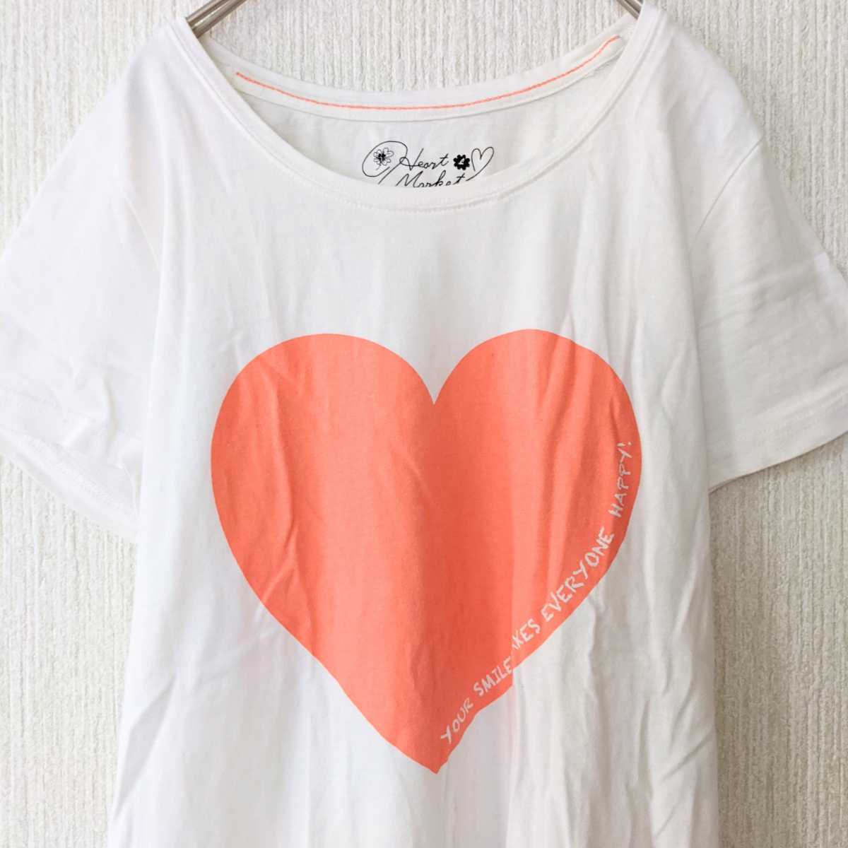 Heart Market 半袖tシャツ ハート柄 レディース Lサイズ 白 イラスト キャラクター 売買されたオークション情報 Yahooの商品情報をアーカイブ公開 オークファン Aucfan Com