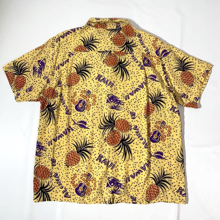 アロハシャツ California IN ハワイアンシャツ 3951希少リネン・美品ロンハーマン ハイビスカス柄 希少美品aloha MADE IN California パイナップル柄ビンテージアロハシャツメイドインカリフォルニアレーヨン100%VINTAGEハワイアンシャツ