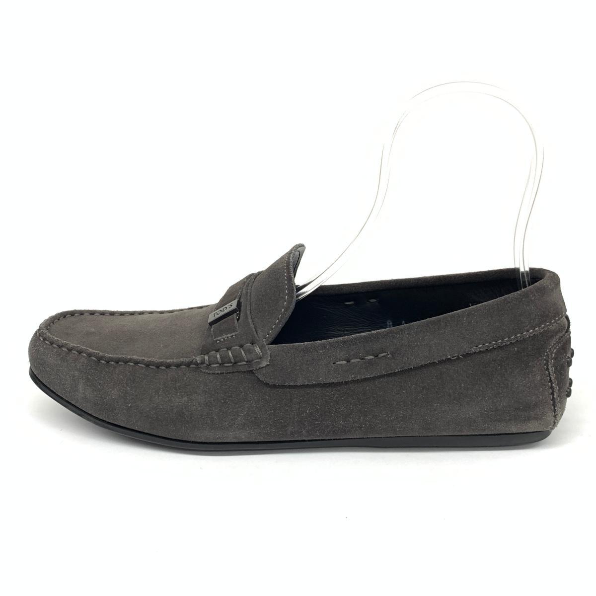 ◇TOD'S トッズ スエード ドライビングシューズ サイズ8A◇ gray
