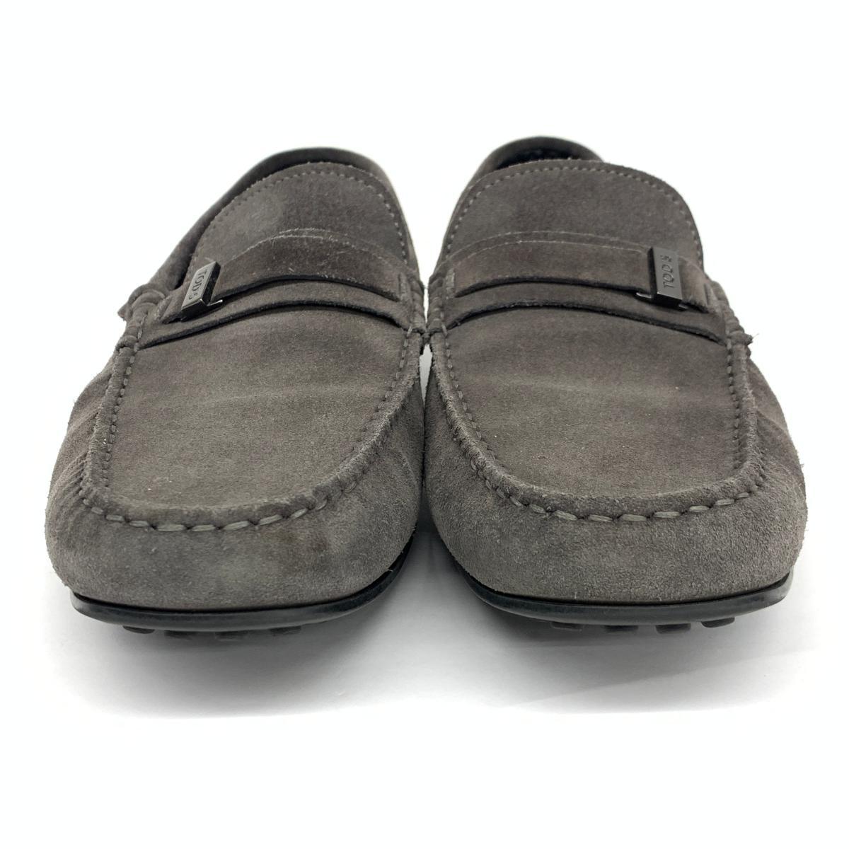 ◇TOD'S トッズ スエード ドライビングシューズ サイズ8A◇ gray