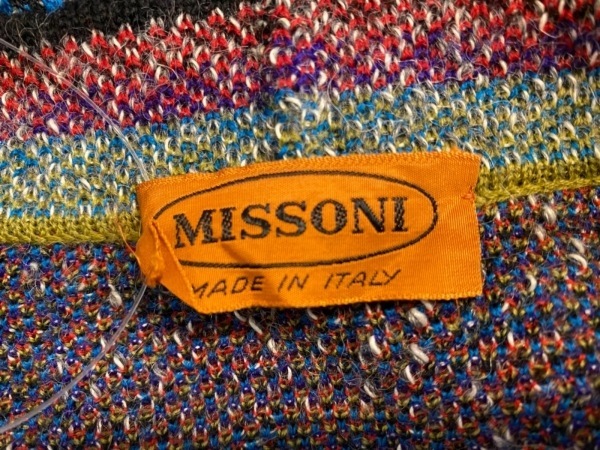 ミッソーニ MISSONI ブルゾン サイズS グレー×黒×マルチ メンズ ニット