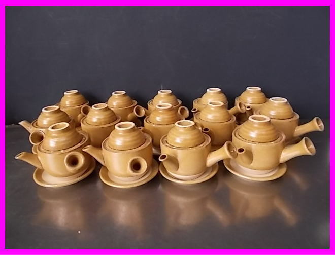 土瓶蒸し器　5客 高品質，お買い得 K-545-1 店舗用 土瓶蒸し器14個セット 料亭 飲食店