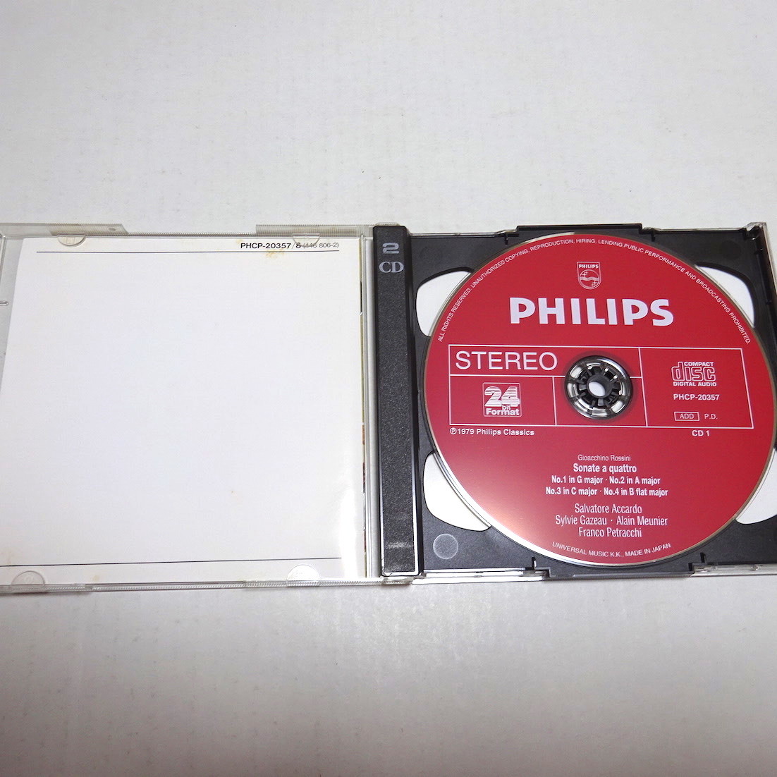 PHCP3608] 24bit（Philips）紙ジャケ ロッシーニ：「弦楽ソナタ集 弦楽
