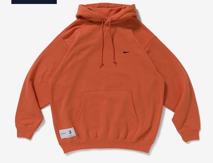 名作 ■ DESCENDANT 18AW PE HOODED SWEATSHIRT ORANGE スウェット プルオーバー パーカー ディセンダント ■ 2