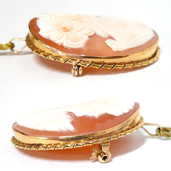 ◎ROBERTA GIOIELLI ロベルタジュエル シェルカメオ ブローチ