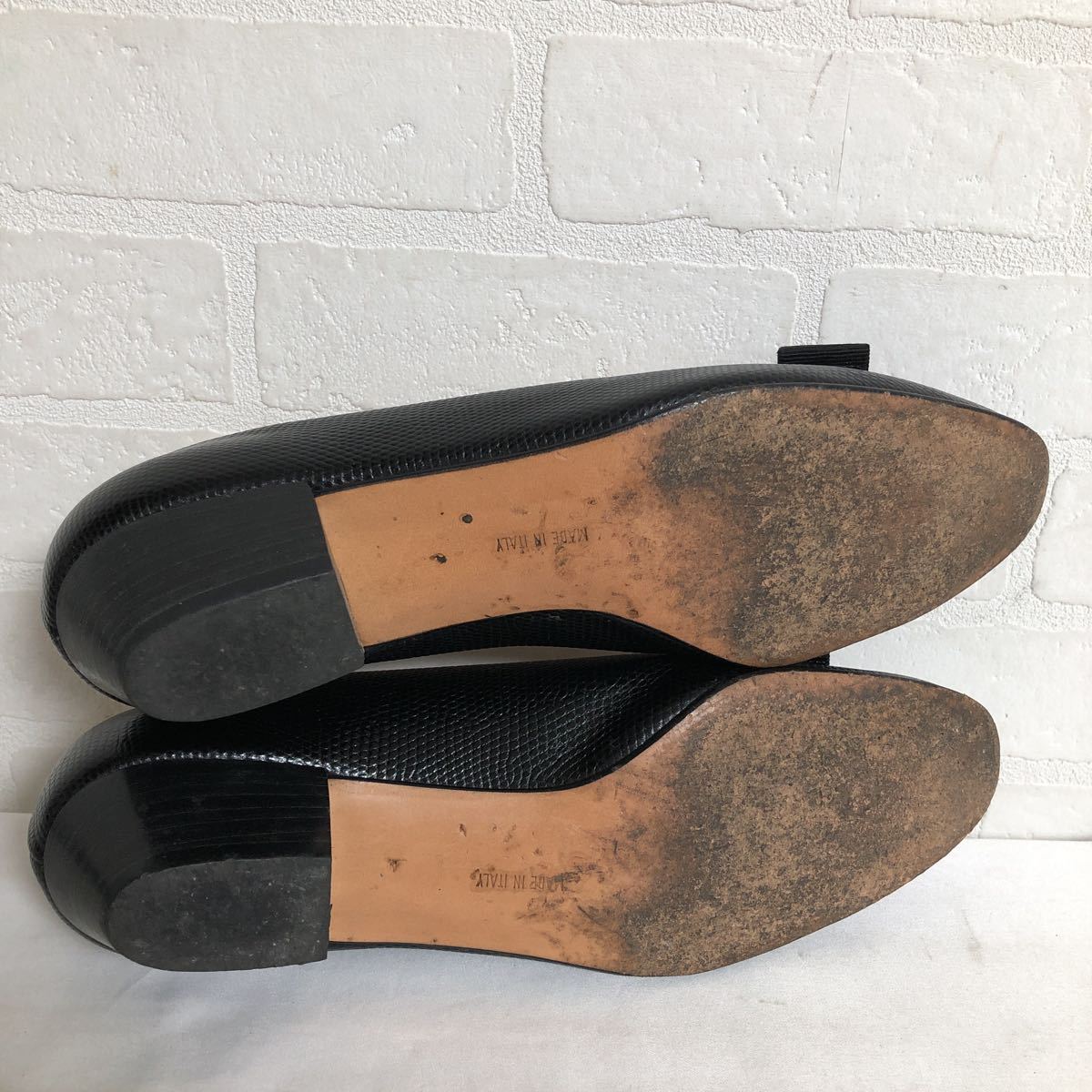 2112★ Salvatore Ferragamo サルヴァトーレ フェラガモ レザー パンプス ヒール 6 C 23.5程 レディース ブラック Salvatore Ferragamo フェラガモ ☆箱付きSalvatore フェラガモ」、バレンタインの新作アイテムを発売 ローファー