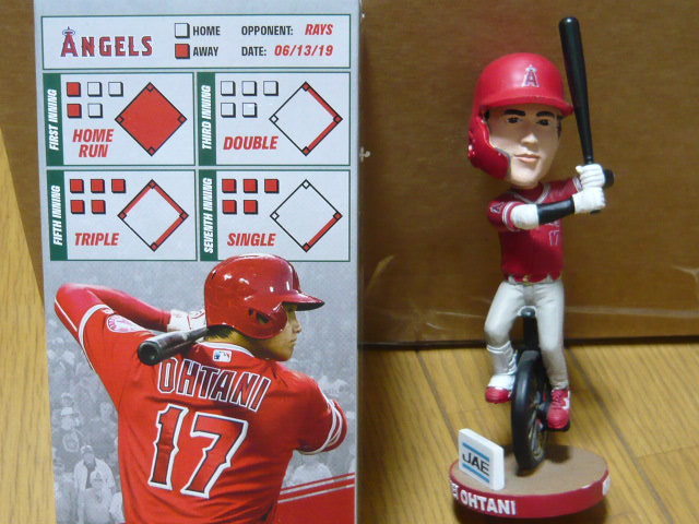 大谷翔平　バブルヘッド　エンゼルス　サイクルヒット記念　1個目 ボブルヘッド 大谷翔平 バブルヘッド Shohei Ohtani サイクル