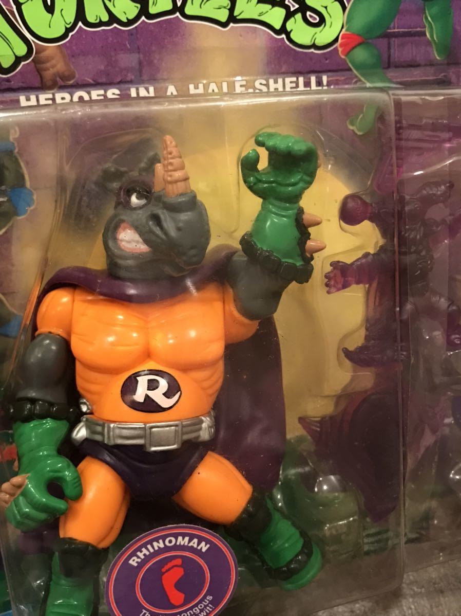 ミュータント ニンジャ タートルズ RHINO MAN 当時物 TEENAGE MUTANT NINJA TURTLES プレイメイツ SEWER HEROES Rocksteady - Teenage Mutant Toysのティーンエイジ・ミュータント・ニンジャ・タートルズ:ミュータント・メイヘム 4インチ 新しい『ティーンエイジ・ミュータント・ニンジャ・タートルズ』の映画